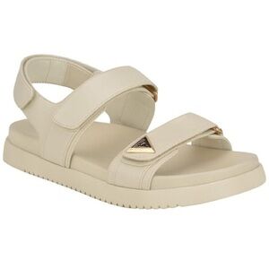 Guess Cream Sandals with Gold Accents